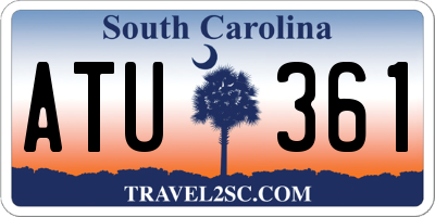 SC license plate ATU361