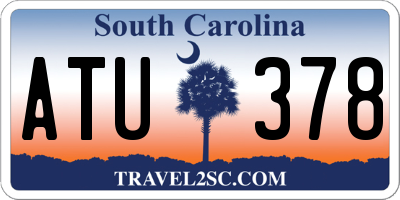 SC license plate ATU378