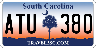 SC license plate ATU380
