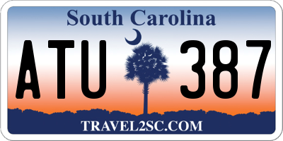 SC license plate ATU387