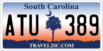 SC license plate ATU389