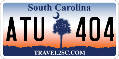 SC license plate ATU404