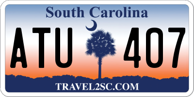 SC license plate ATU407