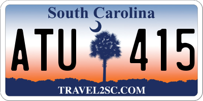 SC license plate ATU415