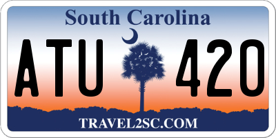 SC license plate ATU420