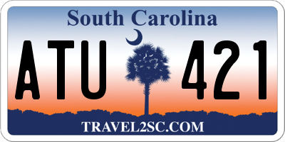 SC license plate ATU421