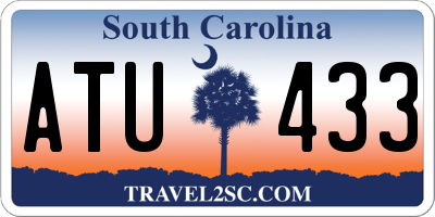 SC license plate ATU433