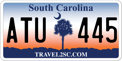 SC license plate ATU445