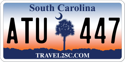 SC license plate ATU447