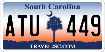 SC license plate ATU449