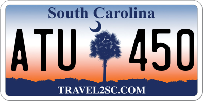 SC license plate ATU450