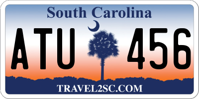 SC license plate ATU456