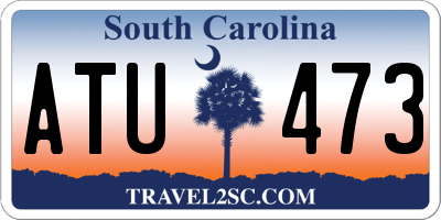 SC license plate ATU473