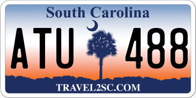 SC license plate ATU488