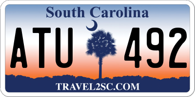 SC license plate ATU492