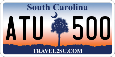 SC license plate ATU500