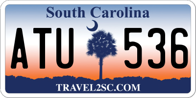 SC license plate ATU536