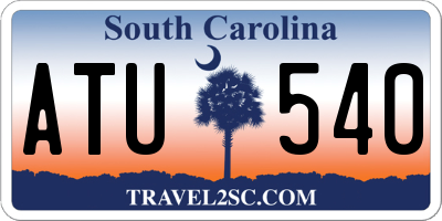 SC license plate ATU540