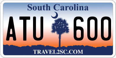 SC license plate ATU600
