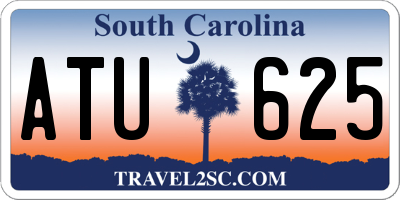 SC license plate ATU625