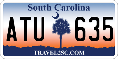SC license plate ATU635