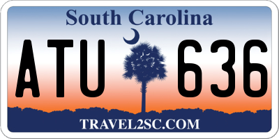 SC license plate ATU636