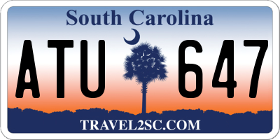 SC license plate ATU647