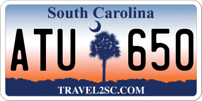 SC license plate ATU650