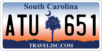 SC license plate ATU651