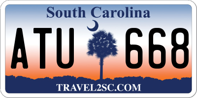SC license plate ATU668
