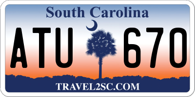 SC license plate ATU670