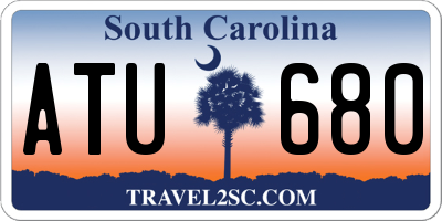 SC license plate ATU680