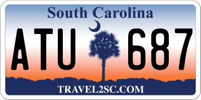 SC license plate ATU687