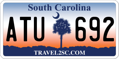 SC license plate ATU692