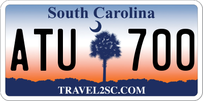 SC license plate ATU700