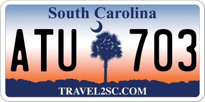 SC license plate ATU703