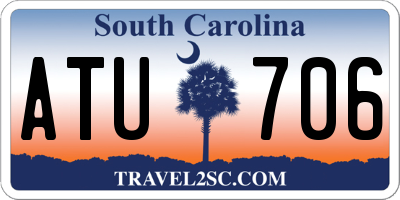SC license plate ATU706