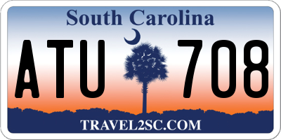 SC license plate ATU708