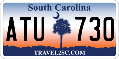 SC license plate ATU730