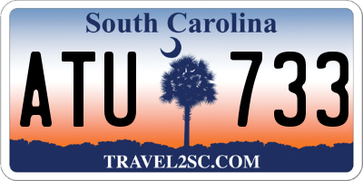 SC license plate ATU733