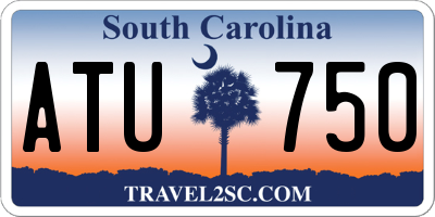 SC license plate ATU750