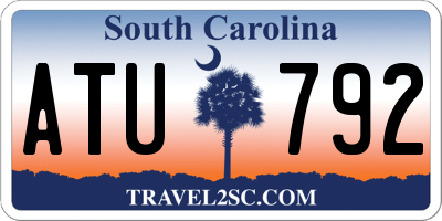 SC license plate ATU792