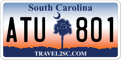 SC license plate ATU801