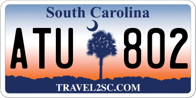 SC license plate ATU802
