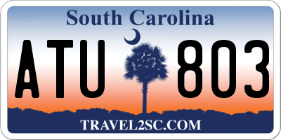 SC license plate ATU803