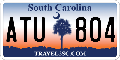 SC license plate ATU804