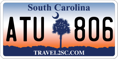 SC license plate ATU806
