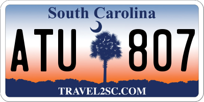 SC license plate ATU807