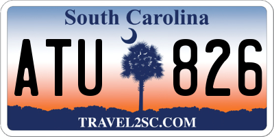 SC license plate ATU826