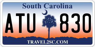 SC license plate ATU830